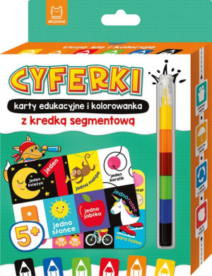 Uczę się i koloruję. Cyferki. Karty edukacyjne 5+