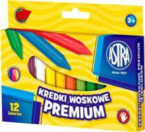 Kredki Woskowe Premium 12 kolorów