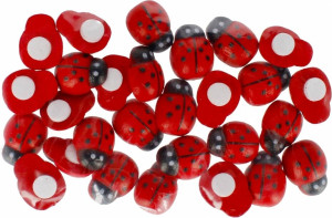Biedronki drewniane samoprzylepne 15mm 28szt