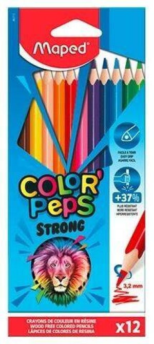Kredki Colorpeps Strong trójkątne 12 kolorów