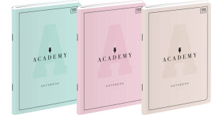 Zeszyt Academy Pastel. A4/60K kratka. 5 sztzuk