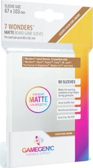 Gamegenic: Matte 7 Wonders Sleeves (67x103 mm), 80 sztuk