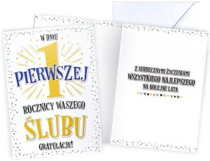 Kukartka. Karnet. Rocznica Ślubu 1