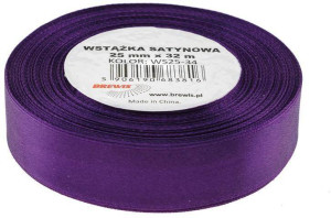 Wstążka satynowa. Fioletowa 25mmx32m