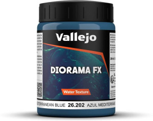 Vallejo: 26.202 - Diorama FX - Water Textures - Mediterranean Blue (200 ml)