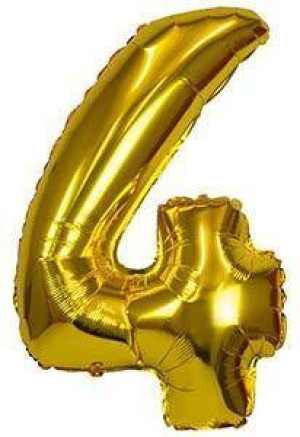 Balon foliowy 4 złoty, 61cm