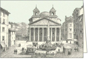 Karnet z kopertą. Roma Piazza della Rotonda