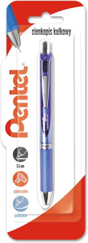 Cienkopis kulkowy 0,5 mm EnerGel BLN75 niebieski 1 szt.