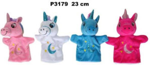 Pacynki jednorożcce 4kol 23cm
