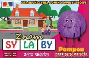 Gra domino. Znam sylaby. Cz. 5 i 6. Pompon