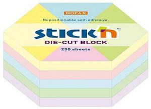 Notes sześciokąt 61x70mm pastel 250K STICK'N