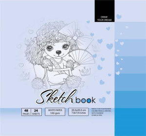 Sketchbook. Szkicownik 48 kartek. 200 x 200 mm