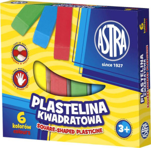 Plastelina kwadratowa. 6 kolorów.