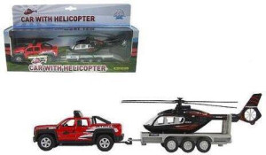 Auto terenowe z helikopterem 35cm