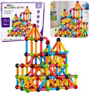 Klocki magnetyczne konstrukcyjne 166el