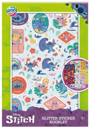 Książeczka z brokatowymi naklejkami Disney Stitch