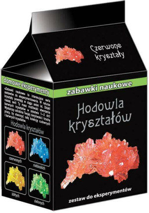 Czerwone kryształy. Hodowla kryształów