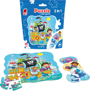 Puzzle 2w1 Piraci 49el