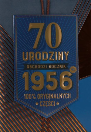 KARNET URODZINY 70 B6 Z KOP PD HM200-3631