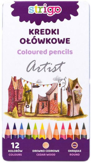 Kredki ołówkowe okragłe 12 kolorów