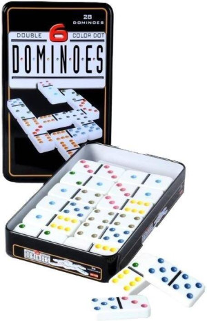 Domino Double 6 w metalowym pudełku