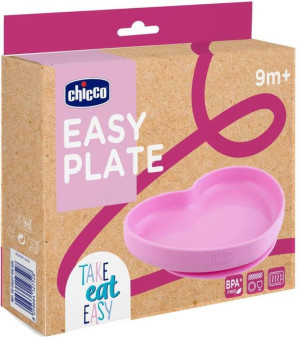 Chicco. Talerz. 9 miesięcy. Różowy