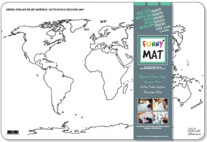 Mata transparentna. Mapa Świata. Kontynenty