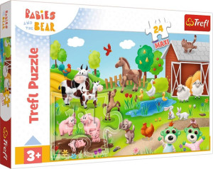 Puzzle 24 maxi. Bobaski i zwierzęta