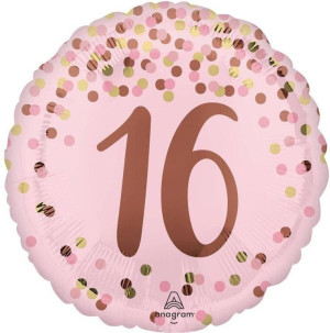 Balon foliowy Pretty pink 16th Birthday 46cm