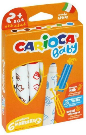Flamastry Maxi Baby 6 kolorów bls CARIOCA