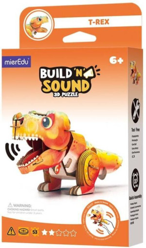 Puzzle 3D. Buduj i słuchaj - Tyranozaur Rex