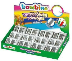 Temperówki podwójne metalowe Bambino