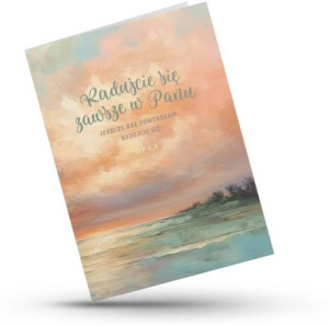 Kartka składana - Radujcie się - pastele