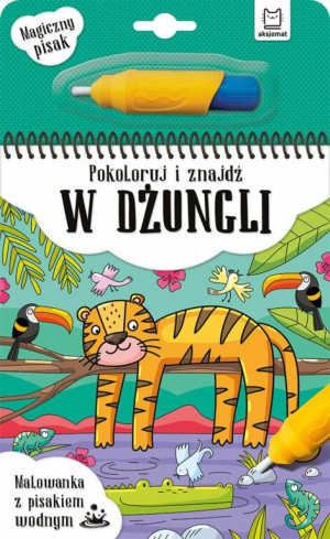 Pokoloruj i znajdź w dżungli. Malowanka z pisakiem