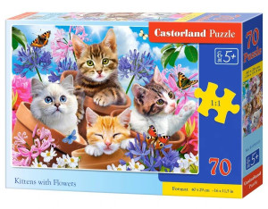 Puzzle 70. Kittens with Flowers