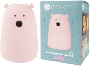 Lampka nocna LED RGB+WW + R/C miś duży różowy