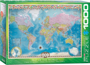 Puzzle 1000. Mapa świata 6000-0557