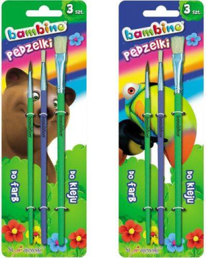 Pędzelki Bambino. Zestaw 3 sztuk