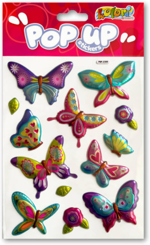Naklejki metaliczne Rainbow Butterflies