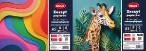 Zestaw papierów kolor. samoprzylep. A5/8K