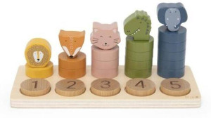 Drewniane puzzle do nauki liczenia