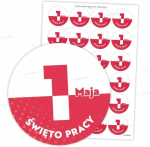 Naklejki patriotyczne. 1 maja 40mm