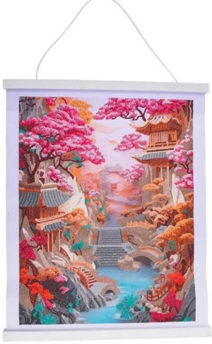 Plakat 35x45cm z mozaiką diamentową. Wiśnia