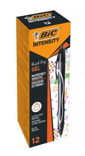Długopis żelowy Gelocity czarny (12szt) BIC