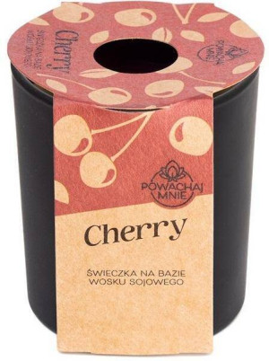 Świeczka sojowa Powąchaj mnie Cherry czarny 130ml