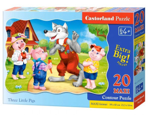 Puzzle 20 maxi. Trzy małe świnki. C-02399