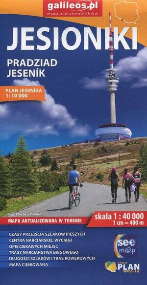 Jesioniki/Pradziad/Jesenik. Mapa turystyczna