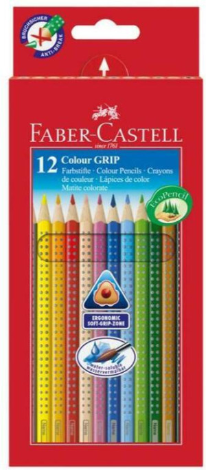 Kredki Grip 12 kolorów FABER CASTELL