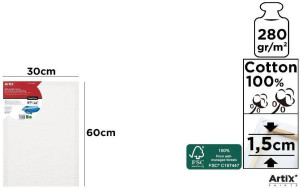 Podobrazie 30x60x1,5cm 280G/m2