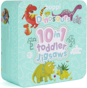 Puzzle progresywne Boppi 10w1 Dinozaury 30 elemenetów
